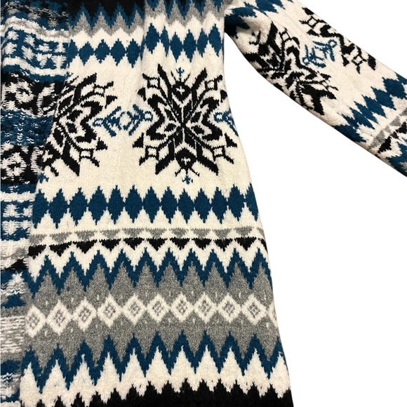 Talbots Cardigan Women’s Sweater Fair Isle Nordic Longline Size Small - Picture 4 of 5